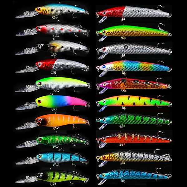 Lureswholesale® 20pc Рыболовные Приманки Наборы Minnow Твердые Пластиковые Приманки Карп Рыбалка Воблеры Peche Leurre Рыба Приманки Наборы-3