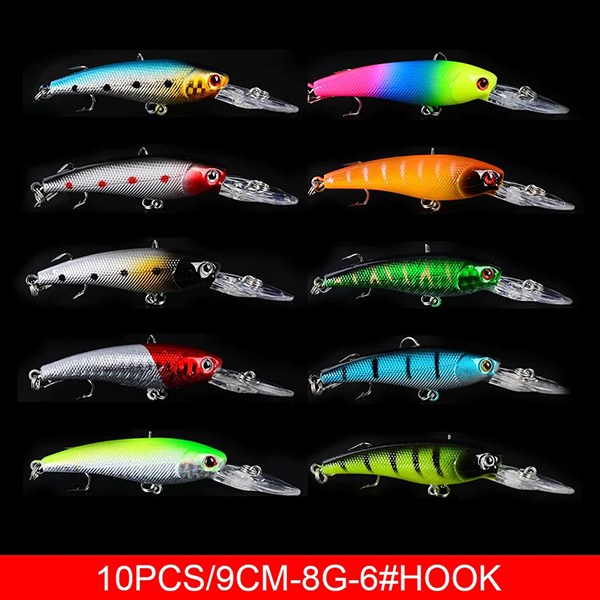 Lureswholesale® 20pc Рыболовные Приманки Наборы Minnow Твердые Пластиковые Приманки Карп Рыбалка Воблеры Peche Leurre Рыба Приманки Наборы-6