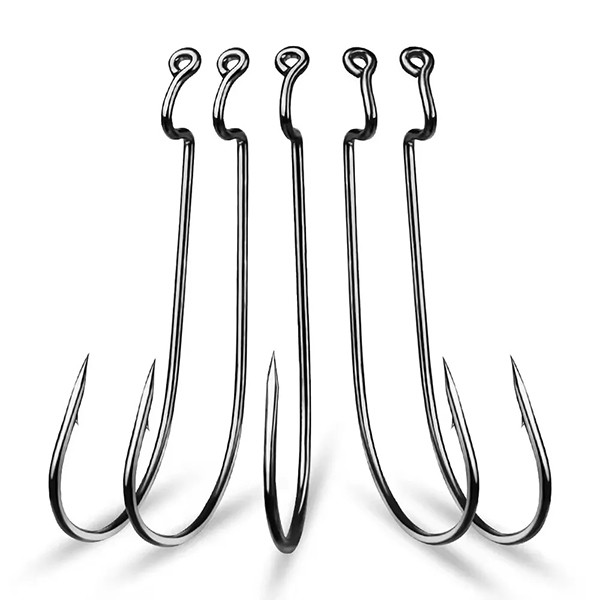 Lureswholesale High Carbon Steel Nickel Worm Crank Hook Set Carp Fishing Hook Sa (4)