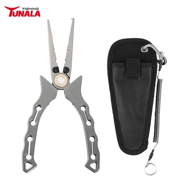 Lureswholesale Saltwater Resistant Hook Remover Long Nose Fishing Pliers with She (3)