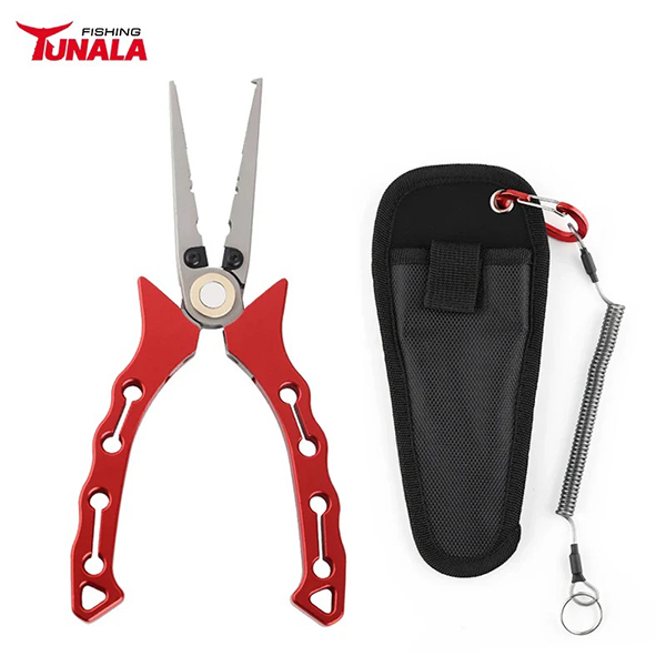 Lureswholesale Saltwater Resistant Hook Remover Long Nose Fishing Pliers with She (4)