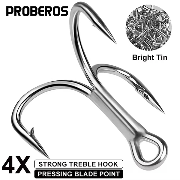 Lureswholesale Treble Fishing Hooks High Carbon Steel Hook High Strength Hooks Tackle (6)